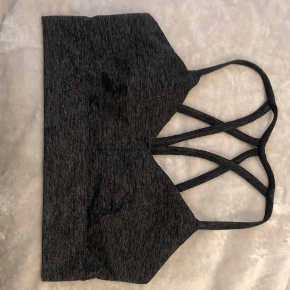 JoyLab sports bra, black/gray, size L. NWOT.